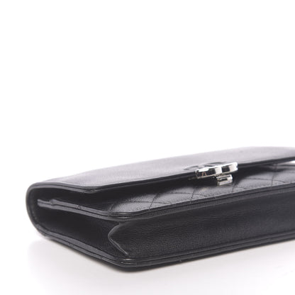 Chanel Grained Calfskin Quilted CC Box Wallet On Chain WOC Black 9 of 13