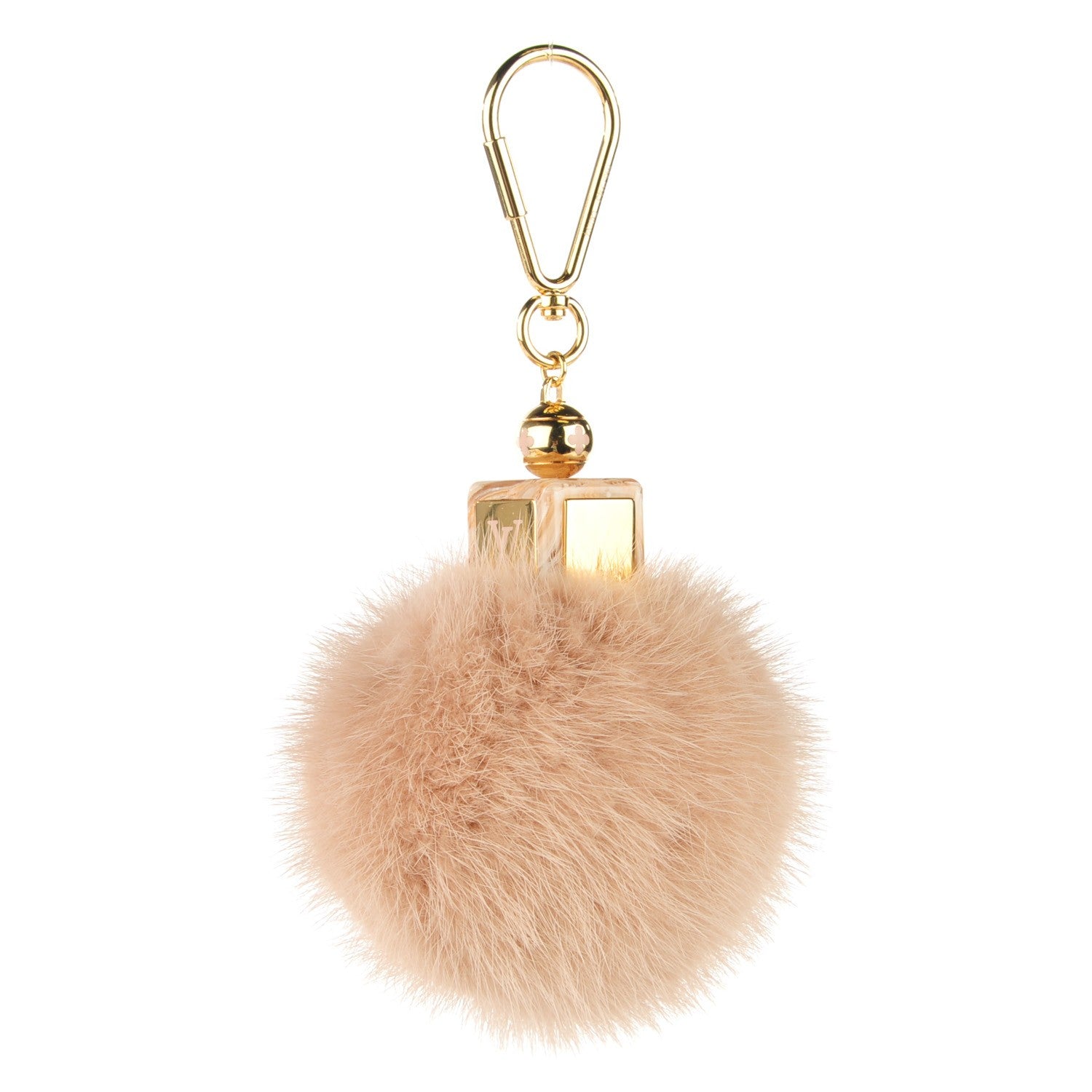 Louis Vuitton Mink Fur Fluffy Bag Charm Blush 1 of 5