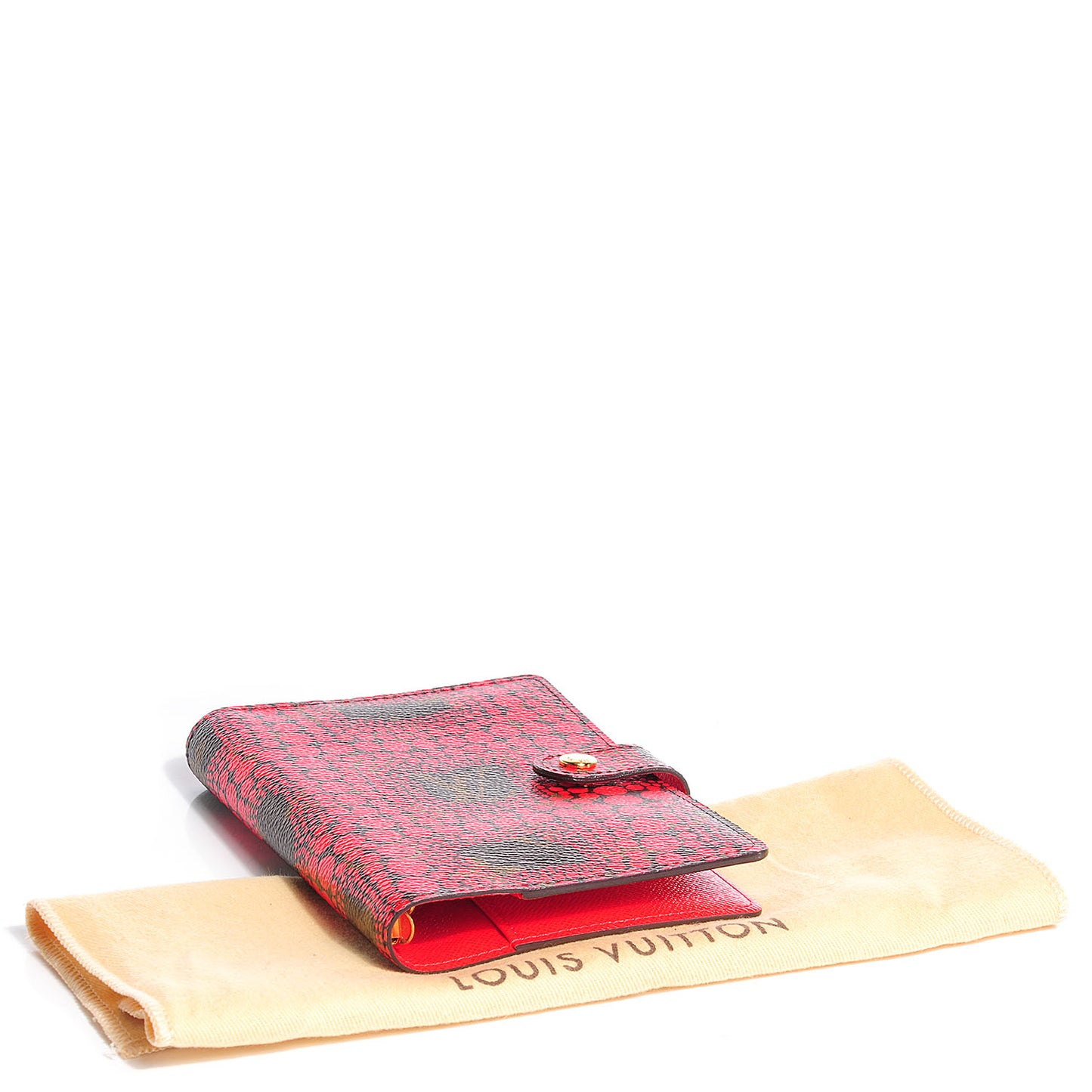 Monogram Kusama Town Small Ring Agenda Cover Red