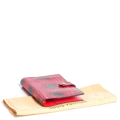 Louis Vuitton Monogram Kusama Town Small Ring Agenda Cover Red 4 of 8
