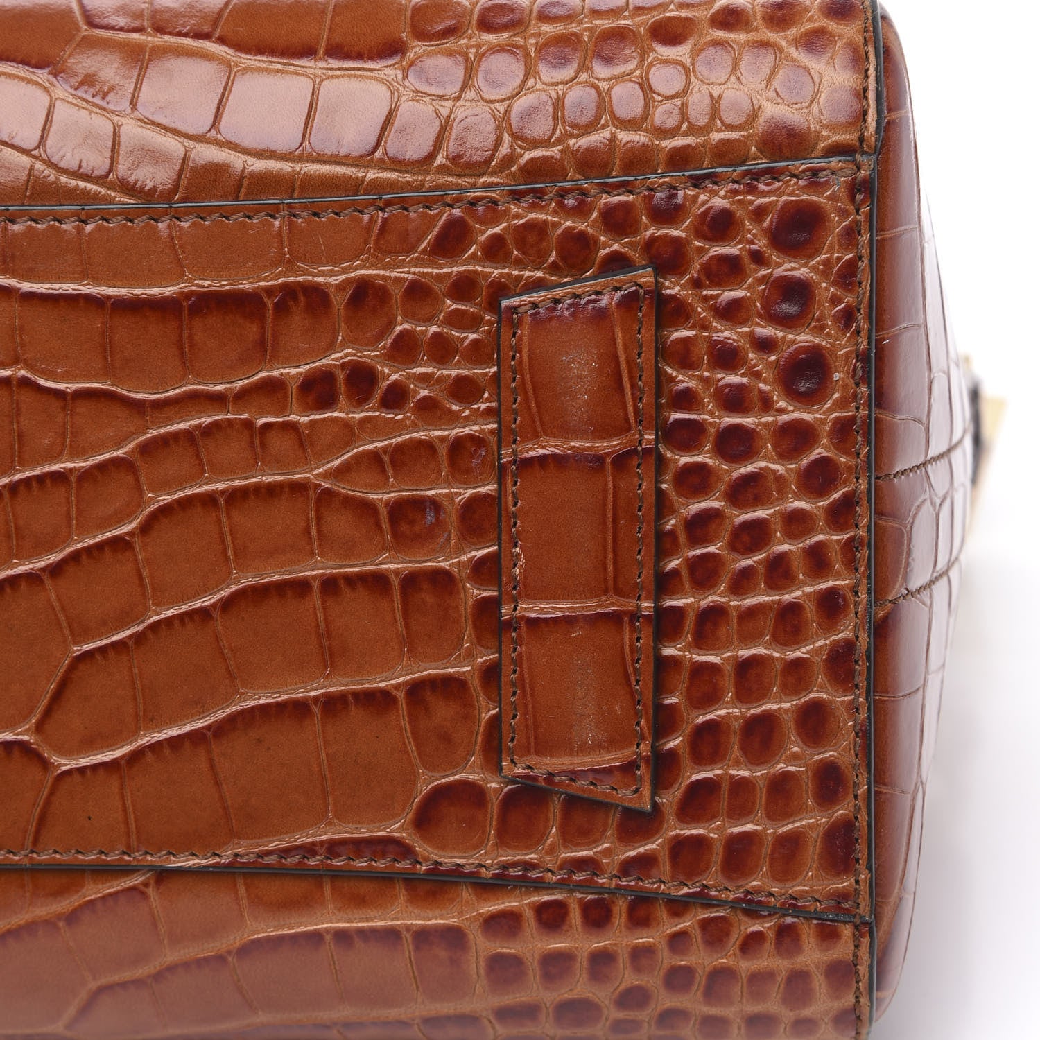 Givenchy Calfskin Crocodile Embossed Small Antigona Cognac 9 of 13