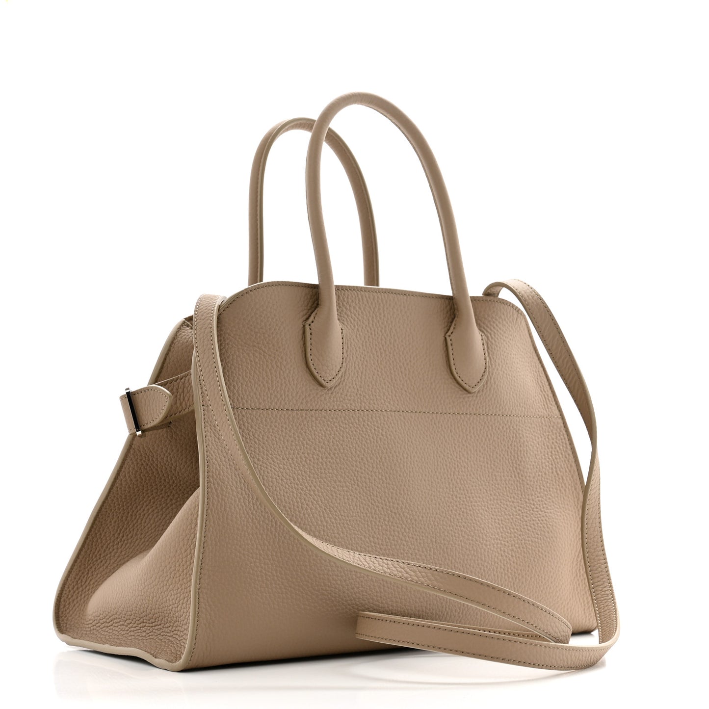 Matte Grained Calfskin Soft Margaux 12 Dark Taupe