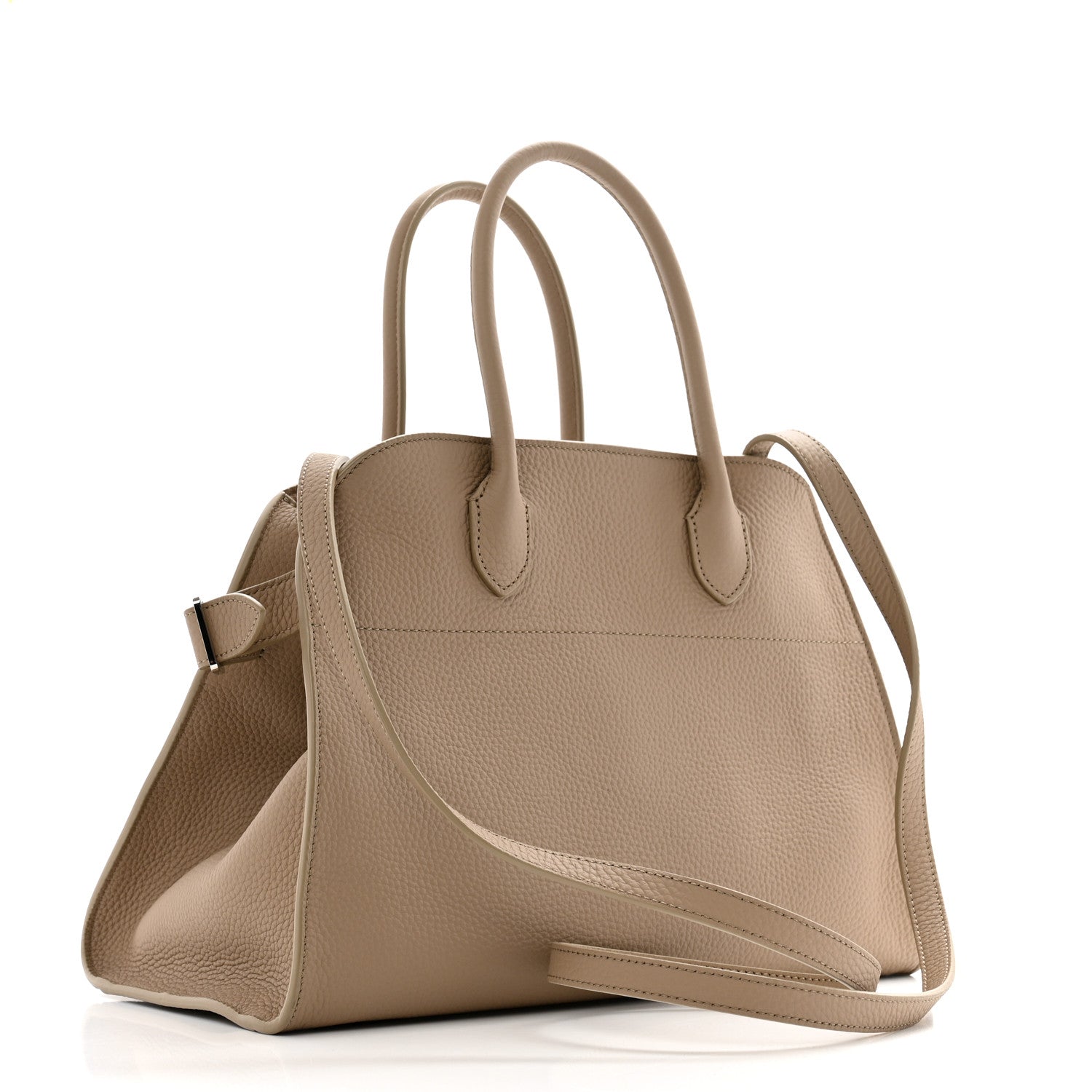 The Row Matte Grained Calfskin Soft Margaux 12 Dark Taupe 3 of 11
