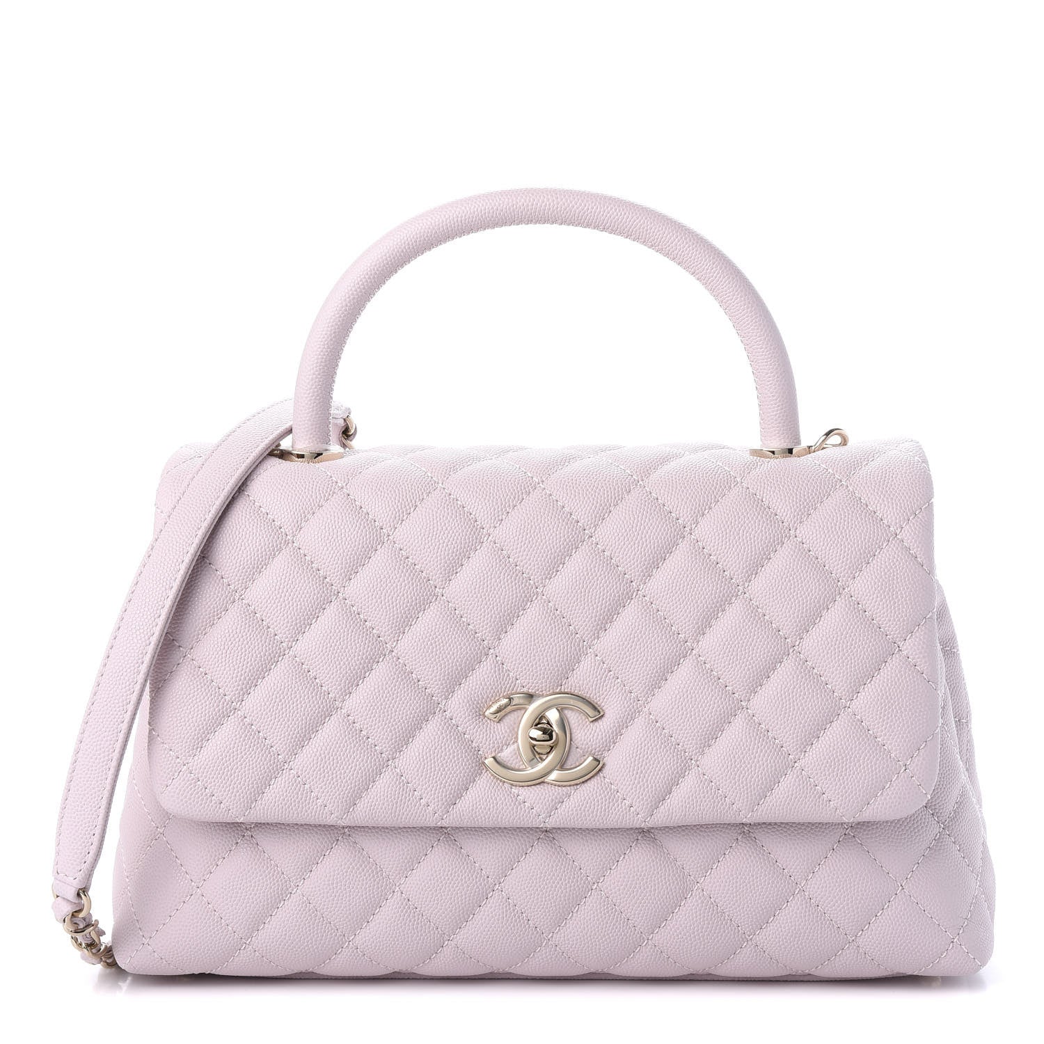 Chanel Caviar Quilted Small Coco Handle Flap Lilas Lilac 1 of 10