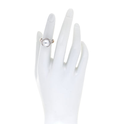 Mikimoto 18K White Gold Diamond South Sea Cultured Pearl 11mm Cocktail Ring 53 6.5 2 of 6