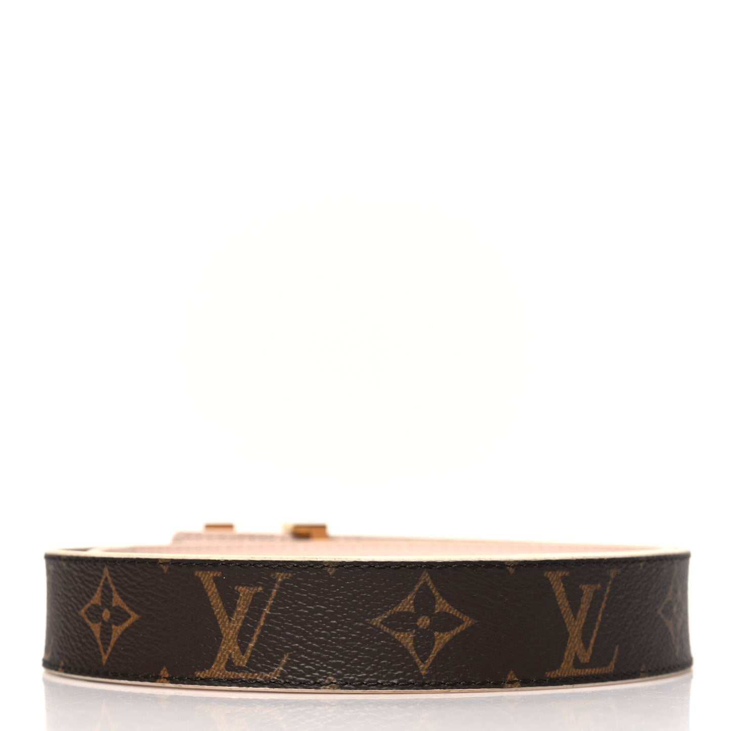 Calfskin Monogram 30mm LV Initiales Reversible Belt 80 32 Rose Ballerine