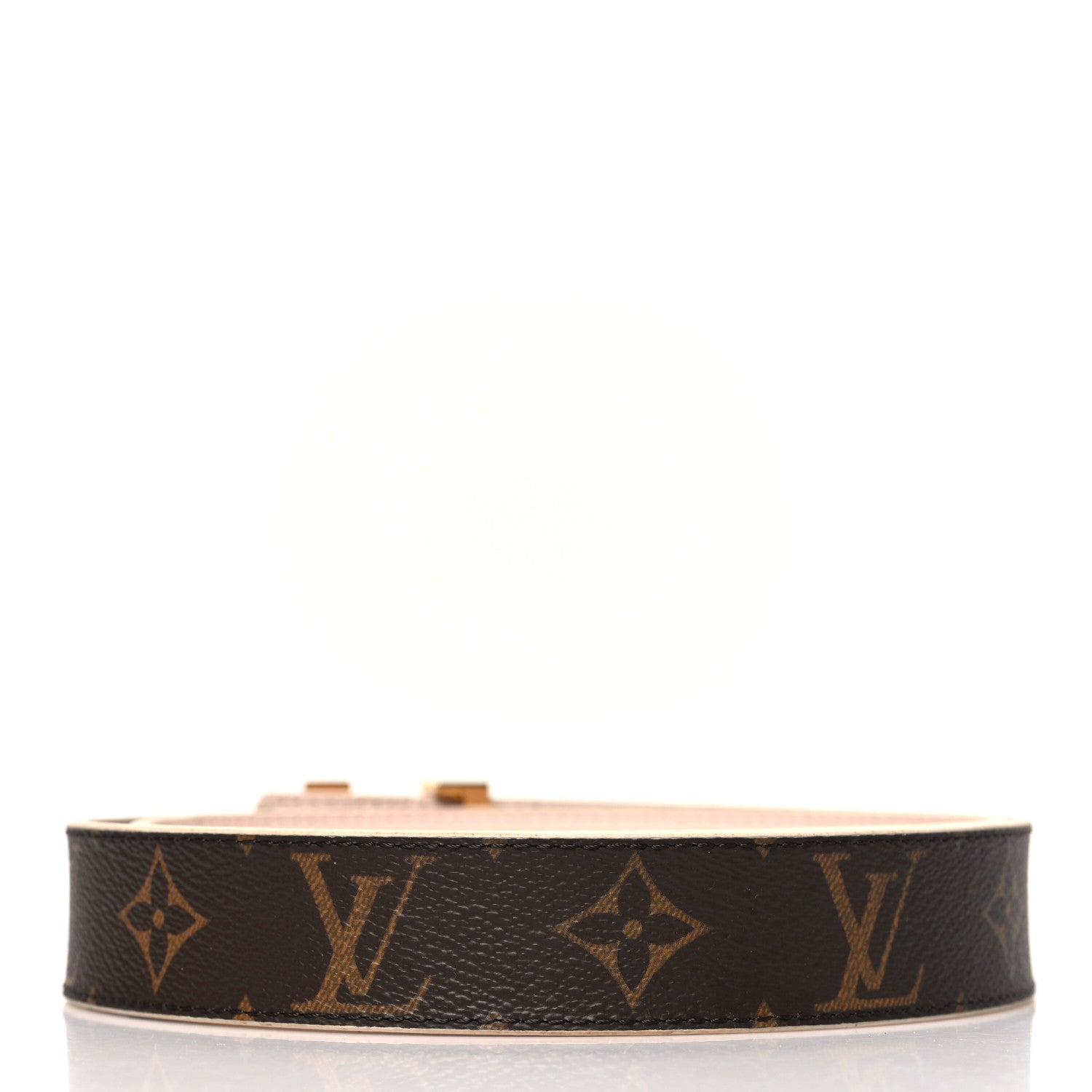 Louis Vuitton Calfskin Monogram 30mm LV Initiales Reversible Belt 80 32 Rose Ballerine 3 of 7