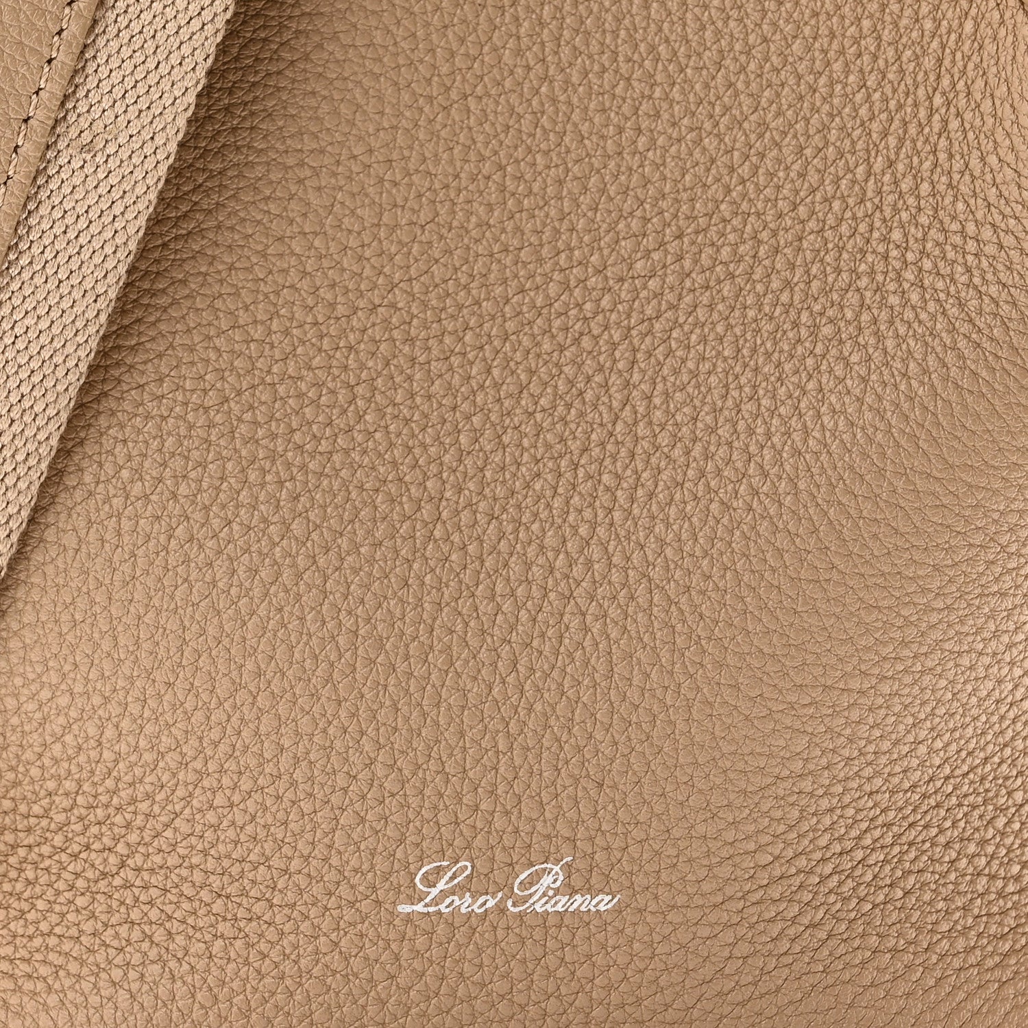 Loro Piana Grained Calfskin Micro Bale Bag Light Mastic 7 of 9