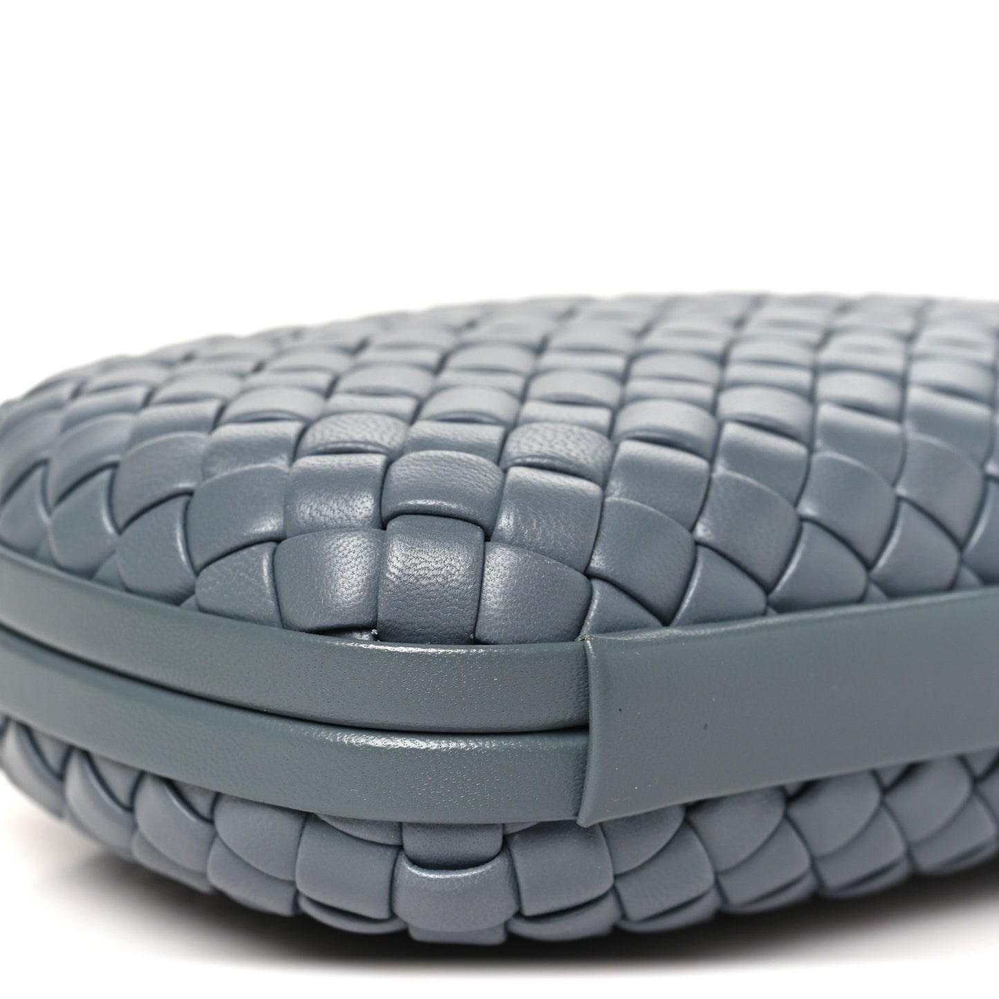 Nappa Intrecciato Minaudiere Knot Clutch Thunder