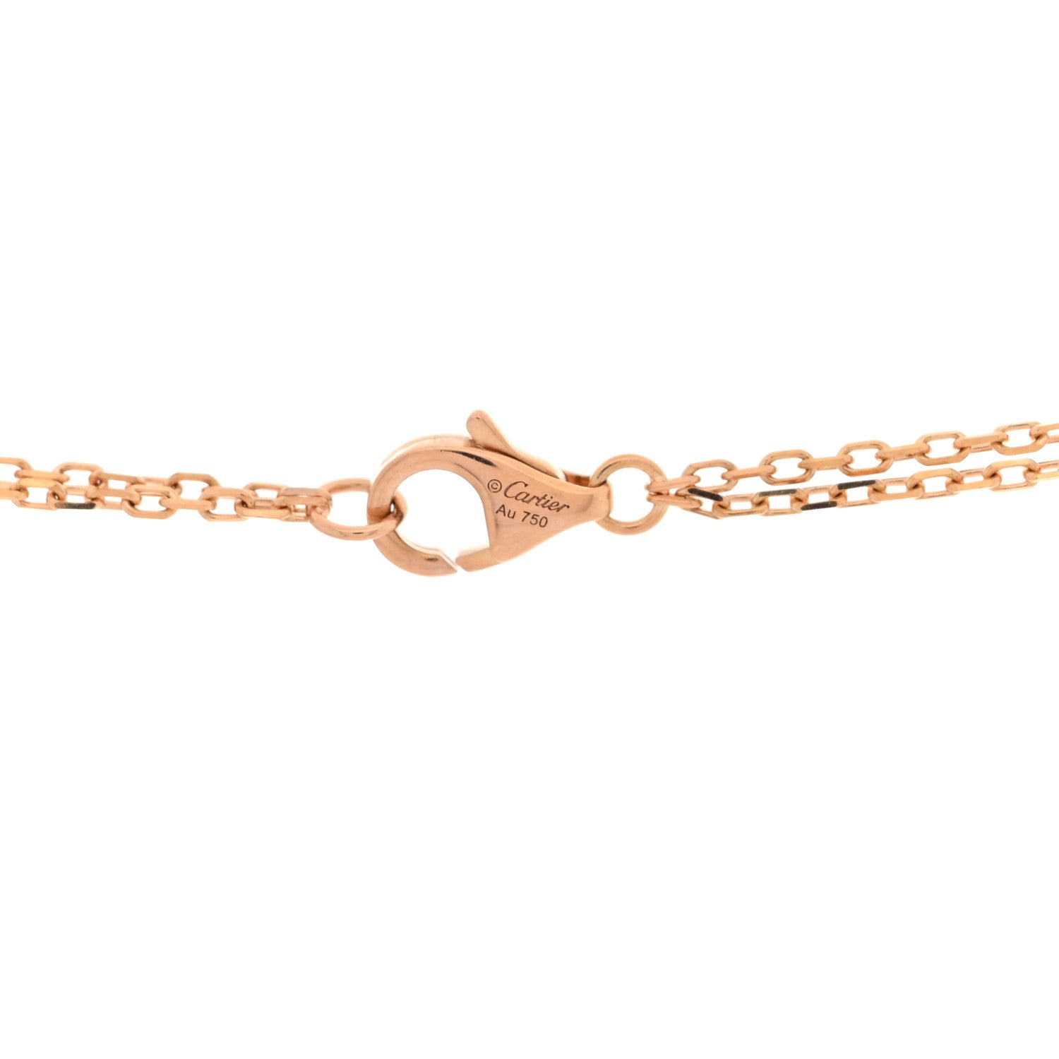 Cartier 18K Pink Gold 2 Diamond LOVE Necklace 4 of 4