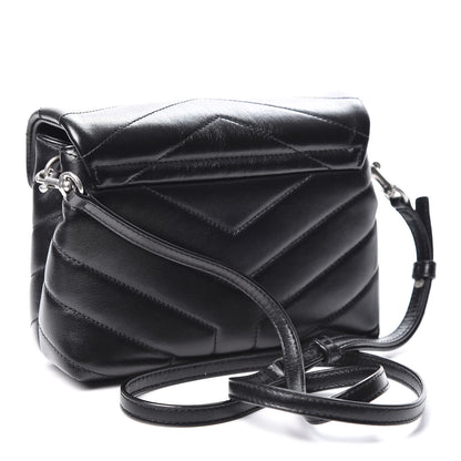 Saint Laurent Calfskin Y Quilted Monogram Toy Loulou Crossbody Bag Black 2 of 11