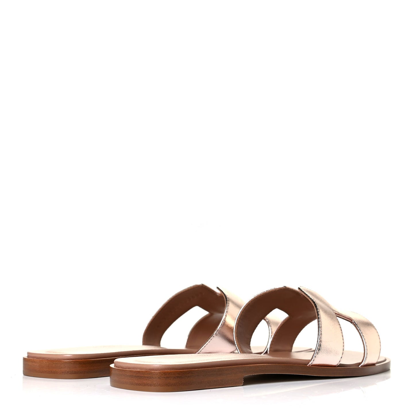 Metallic Nappa Oran Sandals 38.5 Rose Dore