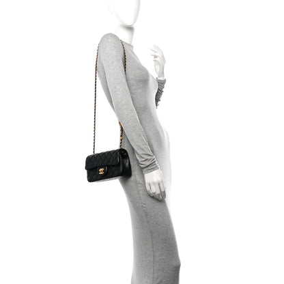 Chanel Lambskin Quilted Mini Rectangular Pearl Crush Flap Black 2 of 11