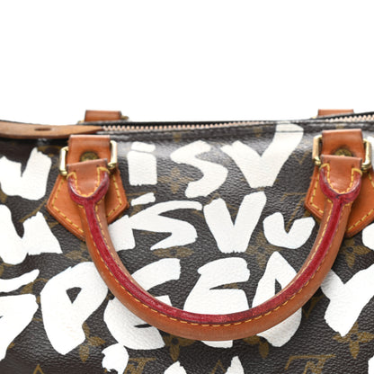 Louis Vuitton Monogram Graffiti Speedy 30 Silver 18 of 21