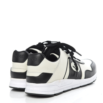 Gucci Calfskin Womens Interlocking G Sneakers 39 Black White 4 of 17