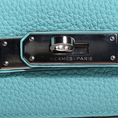 Hermes Togo Kelly Retourne 32 Bleu Atoll 7 of 21
