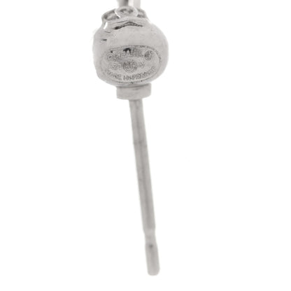 Chanel Baguette Crystal CC Drop Earrings Silver 4 of 5