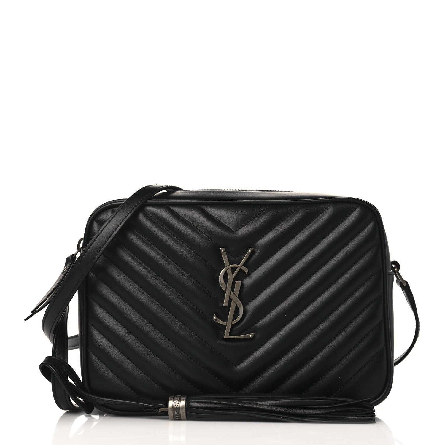 Saint Laurent Calfskin Matelasse Monogram Monochrome Lou Camera Bag Black 1 of 9