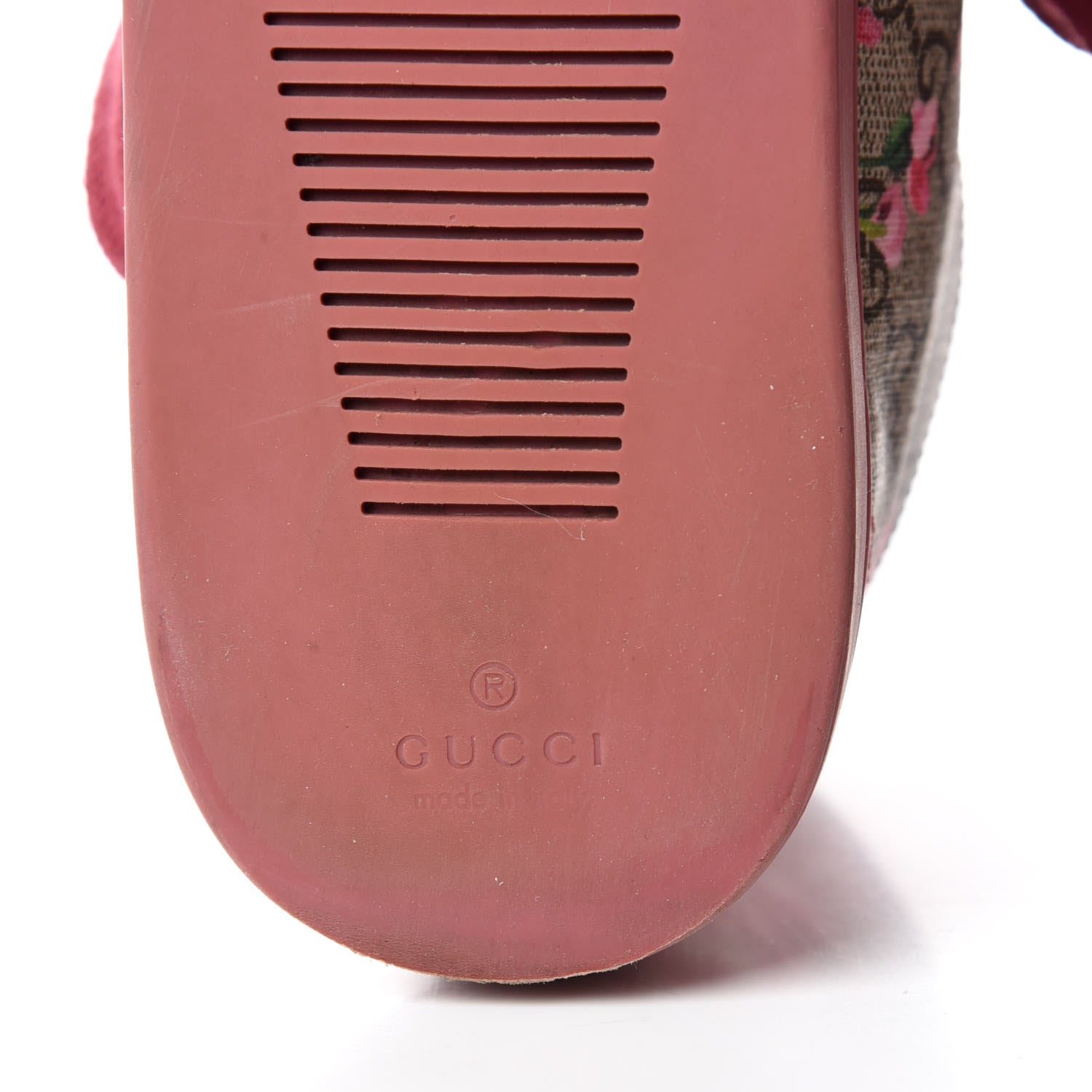 Gucci GG Supreme Monogram Blooms Womens High Top Sneakers 38 Beige Multicolor Dry Rose 11 of 15