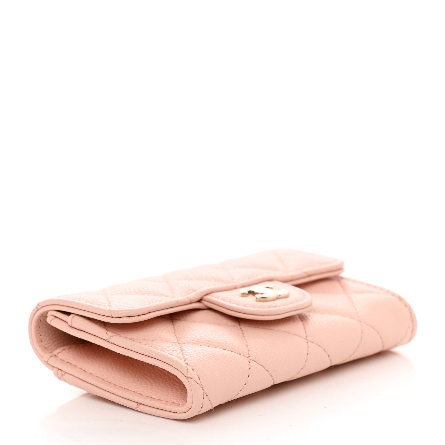 Chanel Caviar Quilted Flap Card Holder Wallet Light Pink 4 of 8
