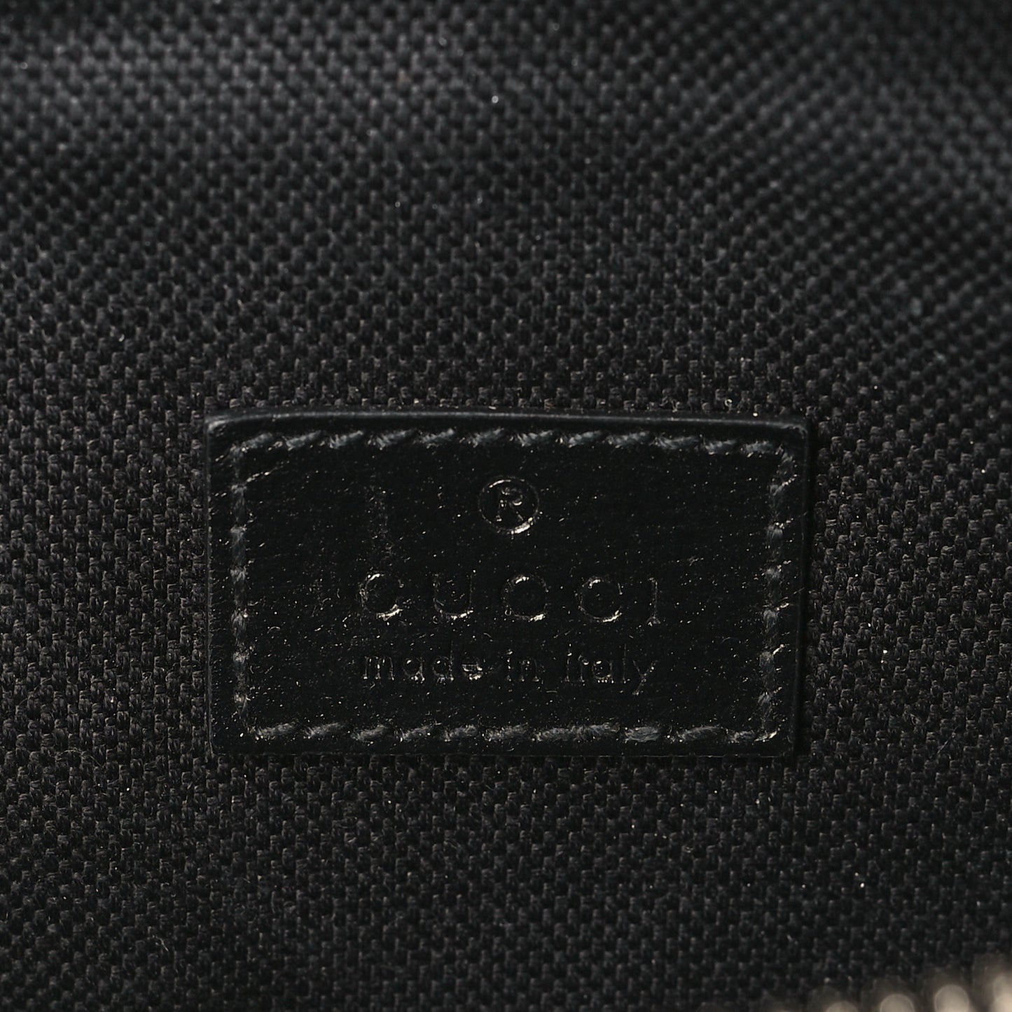 GG Supreme Monogram Textured Calfskin Retro Interlocking G Belt Bag Black