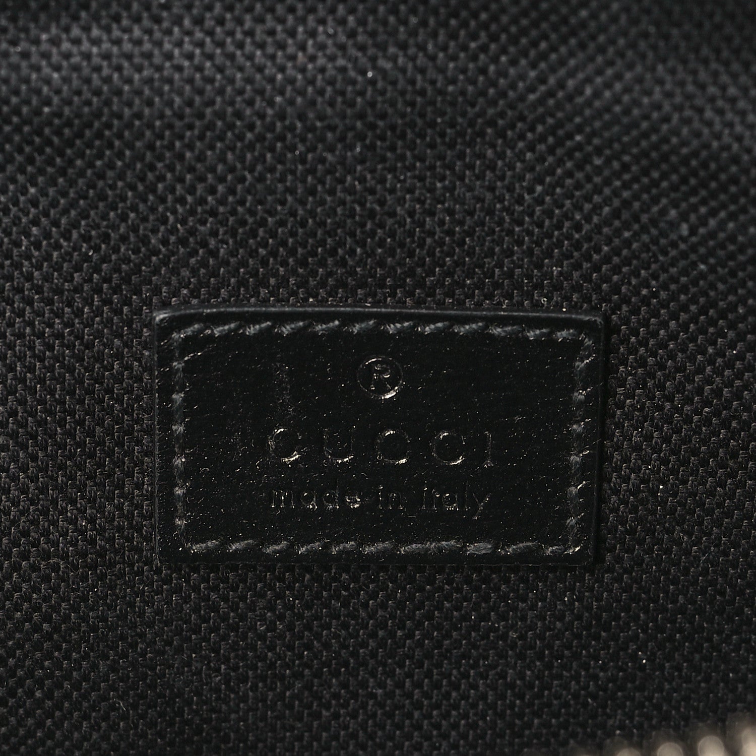 Gucci GG Supreme Monogram Textured Calfskin Retro Interlocking G Belt Bag Black 6 of 9