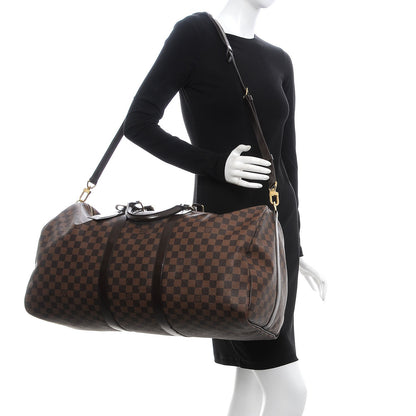 Louis Vuitton Damier Ebene Keepall Bandouliere 55 2 of 9