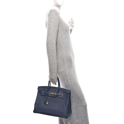Hermes Togo BIRKIN 35 Bleu Nuit 2 of 12