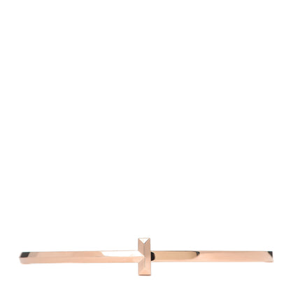 Tiffany 18K Rose Gold Narrow T T1 Hinged Bangle Bracelet 1 of 6