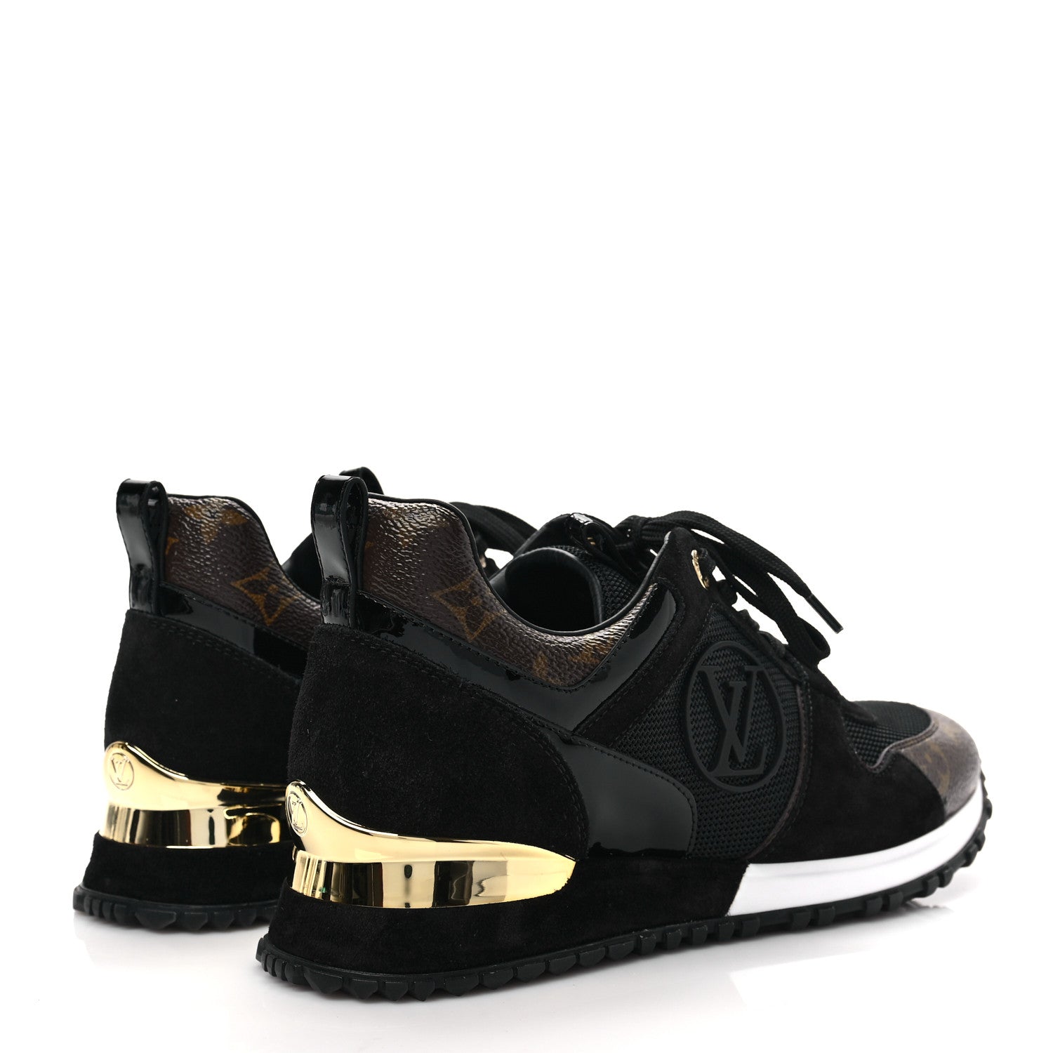 Louis Vuitton Suede Monogram Run Away Sneakers 36.5 Black 4 of 7