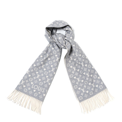 Louis Vuitton Cashmere Monogram Game On Scarf Gris 1 of 6