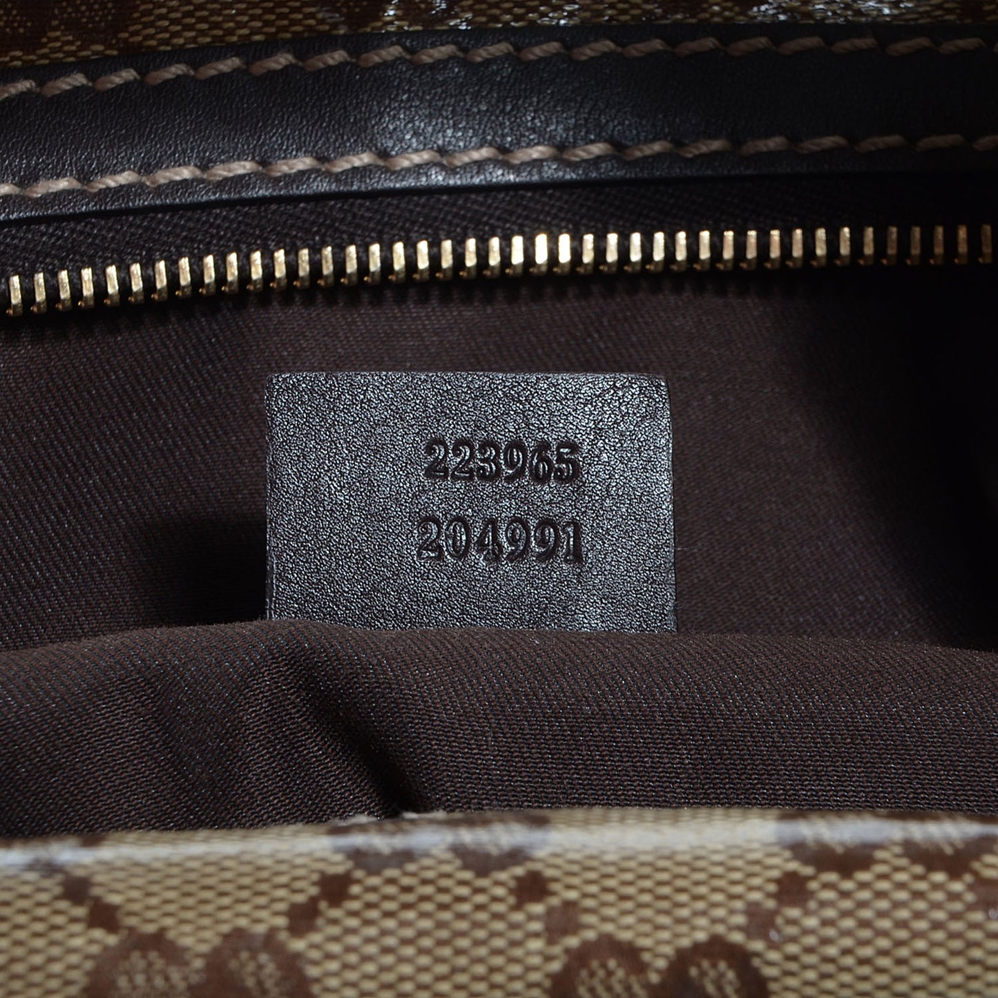 Crystal Monogram Mix Hobo Dark Brown