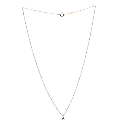 Tiffany 18K Rose Gold Diamond .17ct Solitaire Pendant Necklace 3 of 6