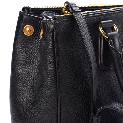 Prada Vitello Daino Large Double Zip Tote Nero Black 21 of 24
