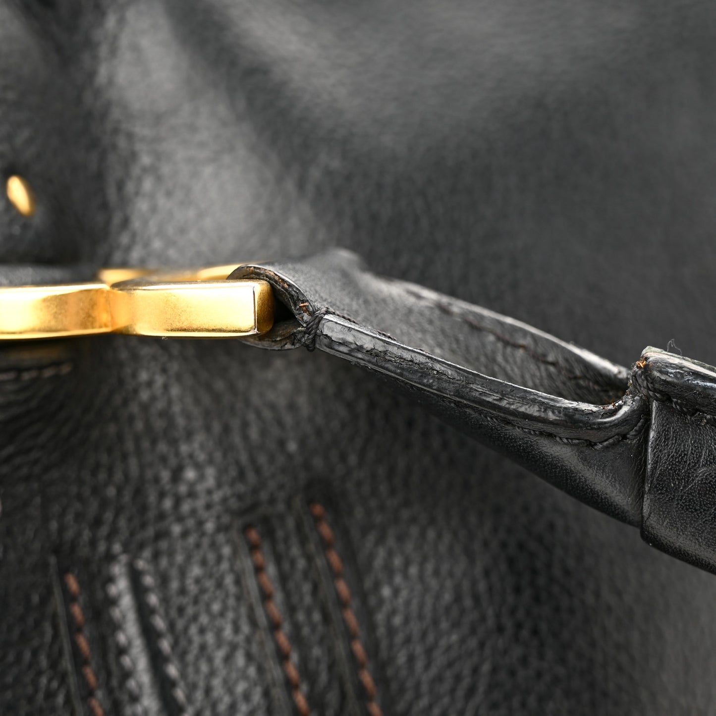 Calfskin Medium Marcie Satchel Black