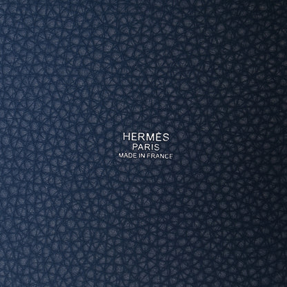 Hermes Taurillon Clemence Picotin Lock 18 PM Bleu Agate 6 of 9