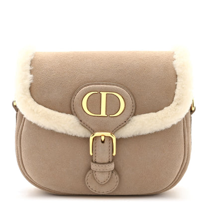 Christian Dior Suede Shearling Medium Bobby Flap Beige 1 of 9