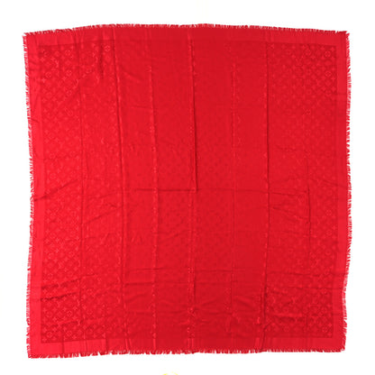 Louis Vuitton Silk Wool Monogram Shawl Pomme D'Amour 1 of 3