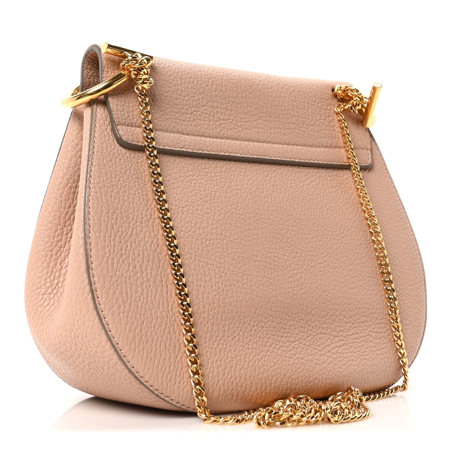 Chloe Grained Lambskin Drew Shoulder Bag Cement Pink 3 of 10