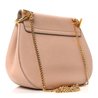 Chloe Grained Lambskin Drew Shoulder Bag Cement Pink 3 of 10
