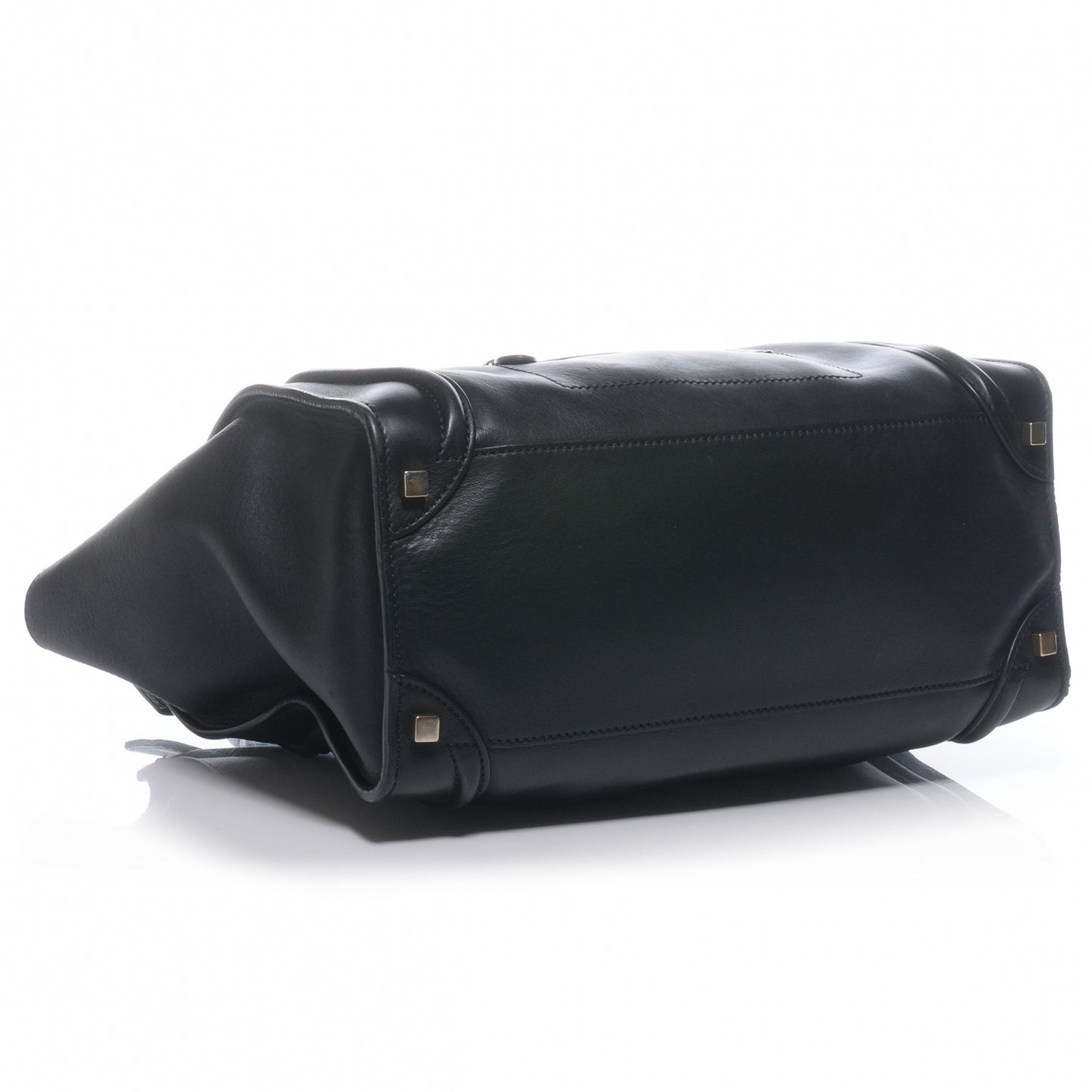 Smooth Calfskin Shoulder Luggage Black