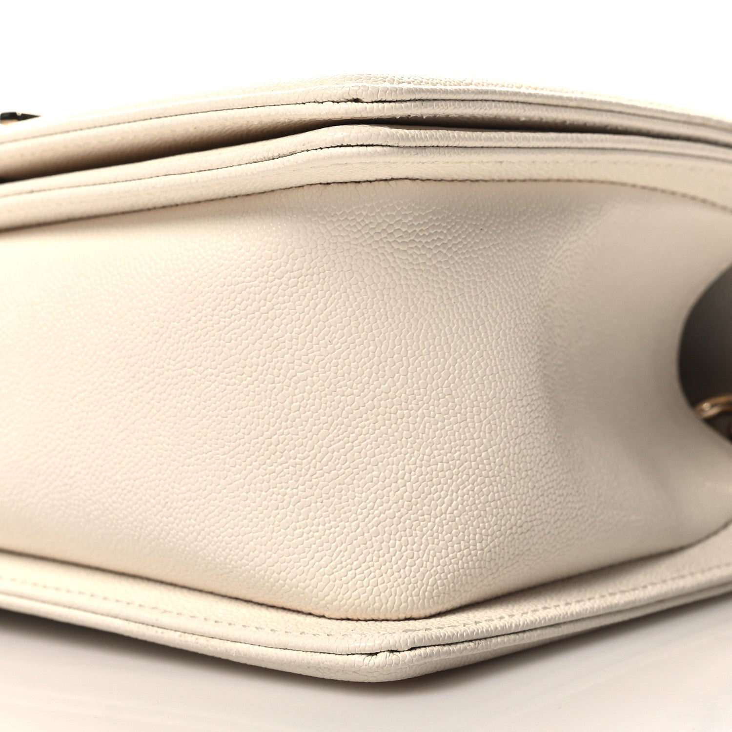 Chanel Caviar Quilted Medium Boy Flap White 10 of 11