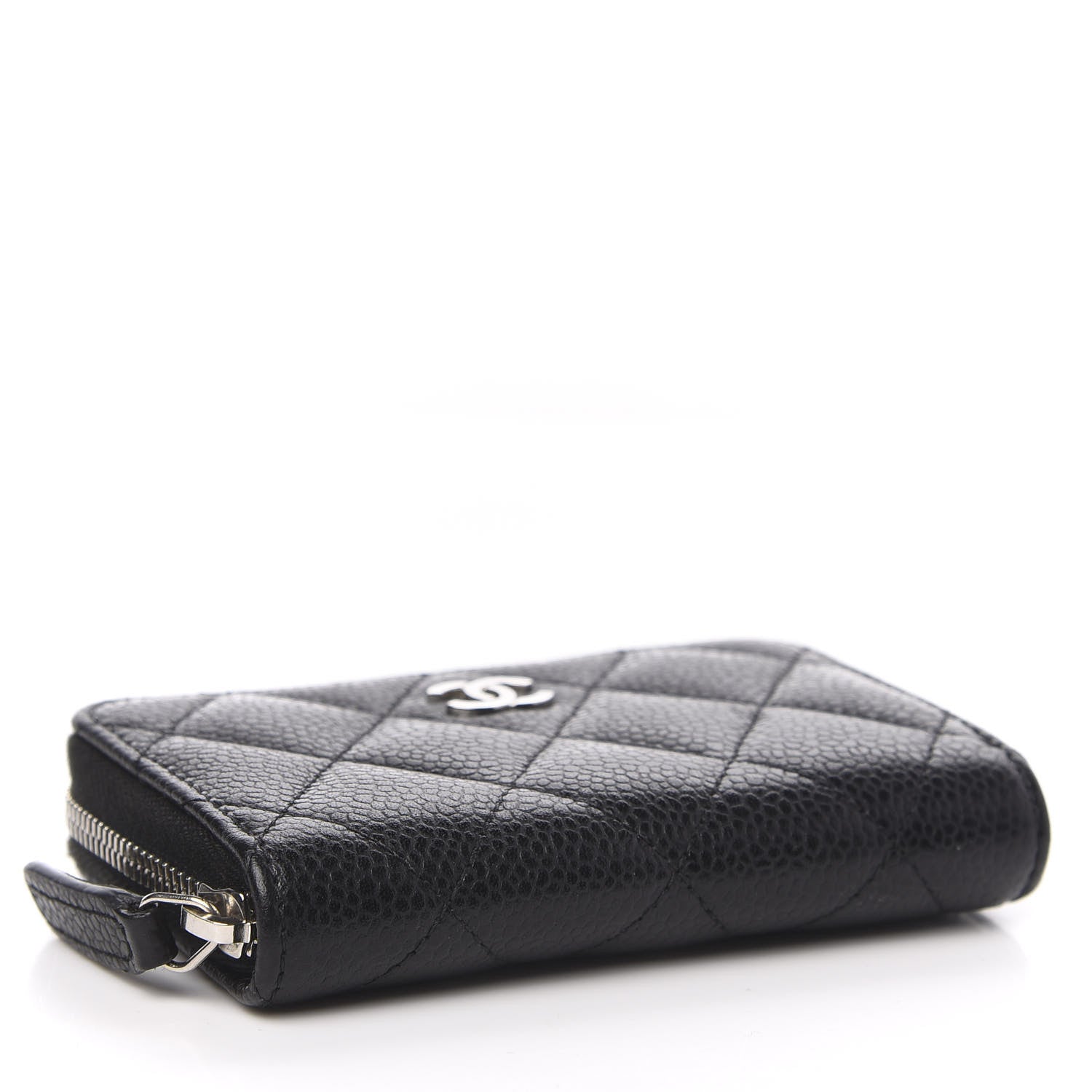 Chanel Caviar Quilted Zip Coin Purse Black 4 of 8