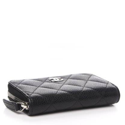 Chanel Caviar Quilted Zip Coin Purse Black 4 of 8
