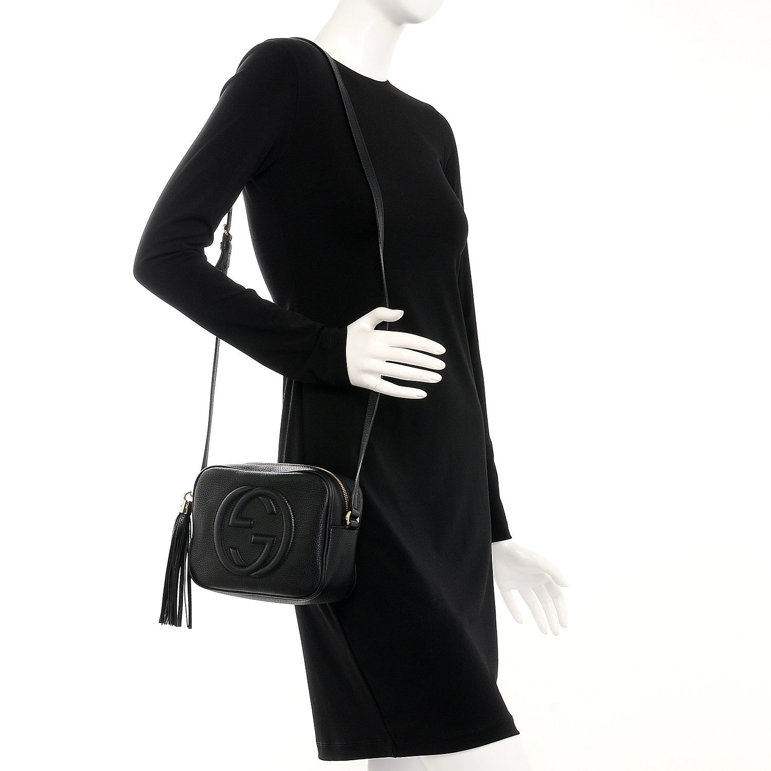 Gucci Pebbled Calfskin Small Soho Disco Bag Black 2 of 7