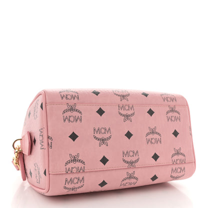 MCM Visetos Small Ella Boston Bag Soft Pink 4 of 10