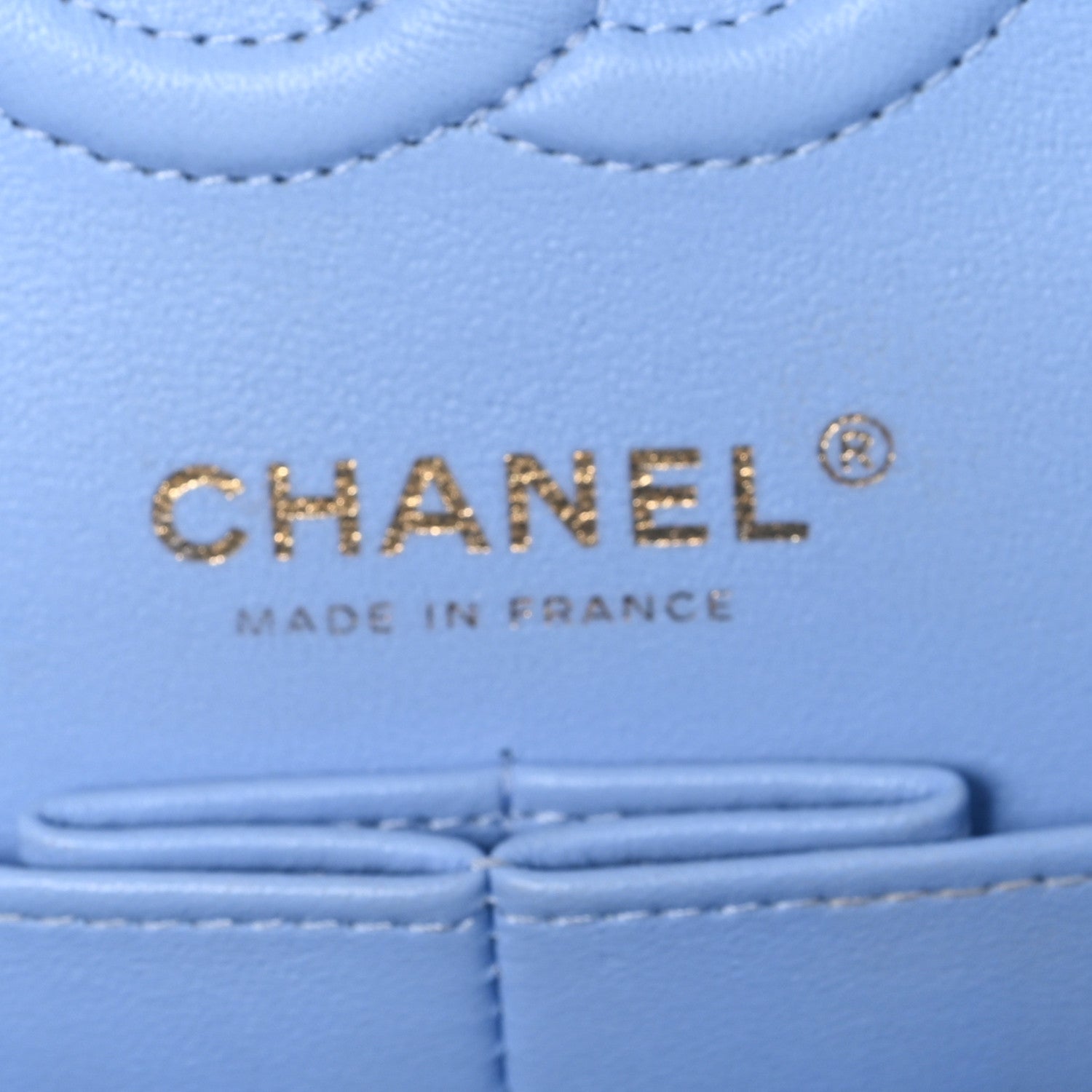 Chanel Caviar Quilted Small Double Flap Light Blue 6 of 10