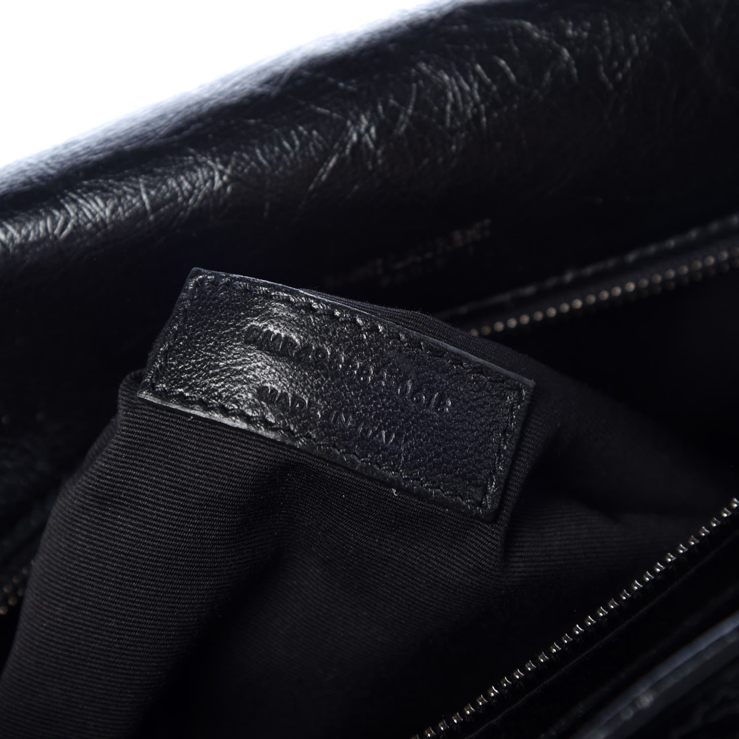 Saint Laurent Crinkled Calfskin Matelasse Monogram Large Niki Chain Satchel Black 8 of 9