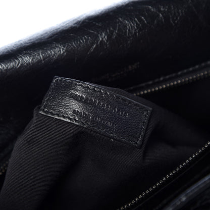 Saint Laurent Crinkled Calfskin Matelasse Monogram Large Niki Chain Satchel Black 8 of 9