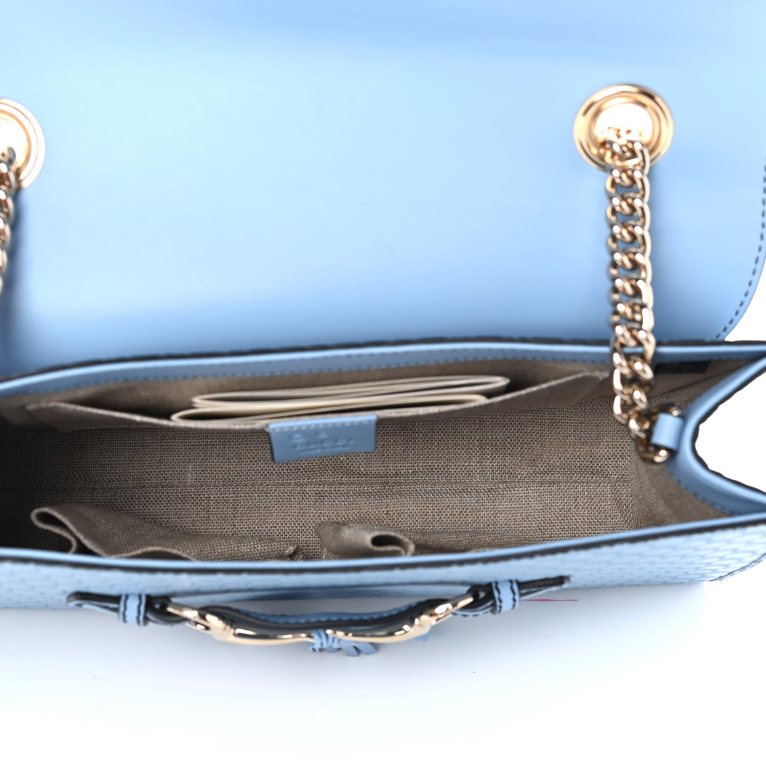 Gucci Microguccissima Medium Emily Chain Shoulder Bag Mineral Blue 5 of 9